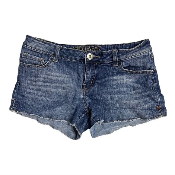 🛍️3/$40 streetwear society Denim Shorts Blue Jeans Size 11 - Picture 3 of 4